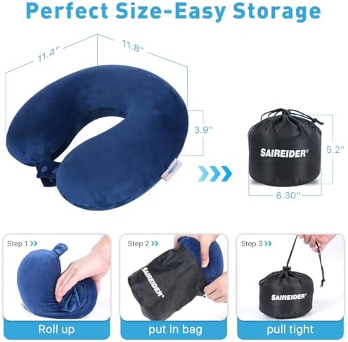 SAIREIDER Neck Pillows for Travel-Head Neck Support Travel Pillow for Traveling - Image 6