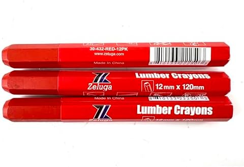 Zeluga 4.7in. x 0.47in. Hex Shape Industrial Lumber Marking Crayons - Image 3
