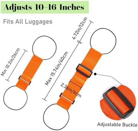 4 Pack Multi Use Strong Adjustable Luggage Connector Straps - Image 2