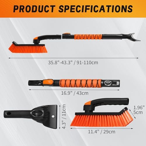 2-in-1 Upgrade 44" Extendable & Removable Snow Brush - Image 6