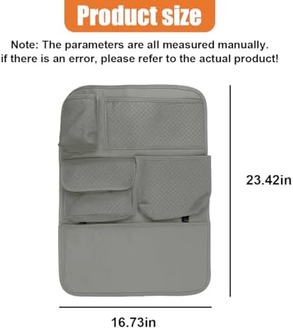 Car Backseat Organizer, Leather Auto Seat Back Kick Mats Protector, Travel - Image 2