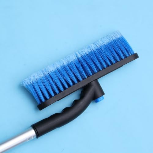 TEHAUX Snow Removal Brush Car Ice Scraper Telescopic Blue PVC PP Metal - Image 3