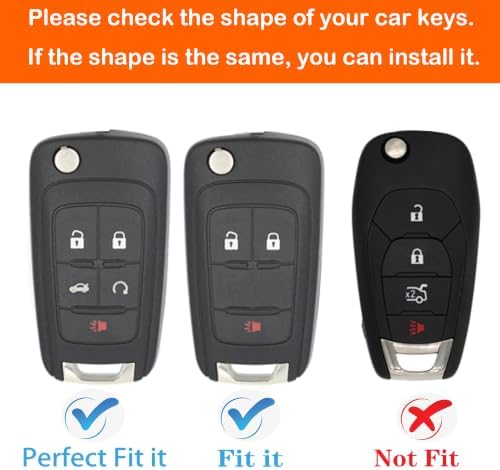 for Chevrolet Leather Key Fob Cover, Leather Protective Key Case, Compatible - Image 2