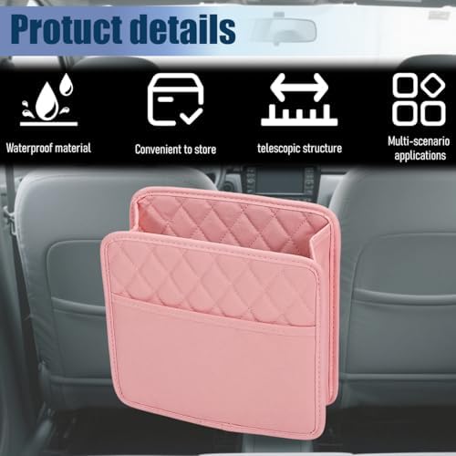 Car Seat Back Organizer, Leather Automotive Backseat Hanging Storage Pocket - Image 3