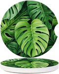 Cup Holder for Car, Tropical Leaf Pattern Ceramic Coasters Non-Slip Cup Holder by PATBIXES