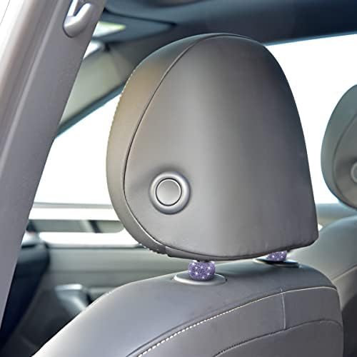 XINLIYA 4 Pack Car Headrest Collars, Bling Car Head Rest Collars Rings Decor - Image 5