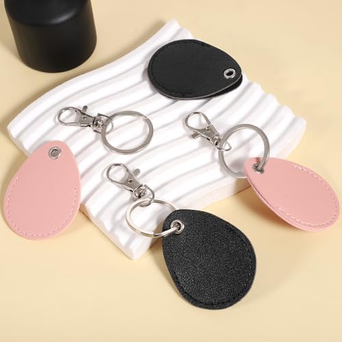 4 Pack Leather Key Fob Holder ID Card Keys Chain Protector Case Cover PU - Image 7