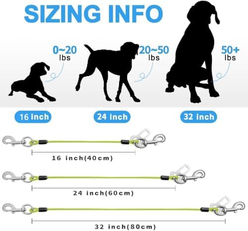 Dog Seat Belt Harness for Car, No Chew Tether Cable Vehicle Dogs Accessories - Image 4
