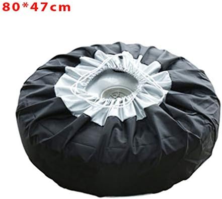Car Black Sliver 13-19'', 17-22'' Spare Tire Tyre Wheel Cover Bag - Image 3