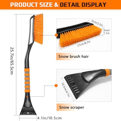 Showvigor 25" Snow Brush and Ice Scrapers - Image 6