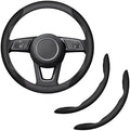 2-Piece Steering Wheel Cover, Carbon Fiber Segmented Steering Wheel Protector by Unknown
