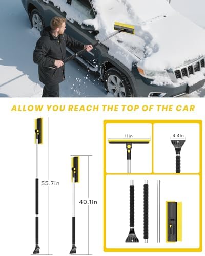 helloleiboo 2025 Extra Long 55.7" Ice Scrapers - Image 5