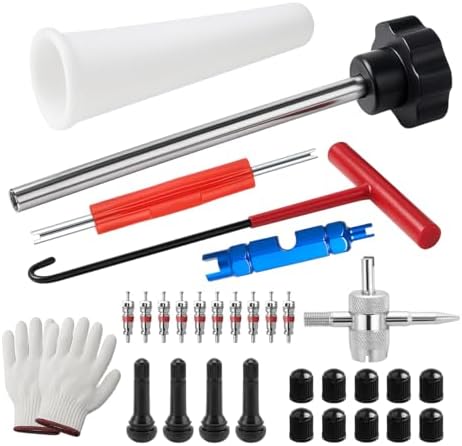 3PCS Tire Valve Stem Tool Kit Replacement Installation Set Red by Sandfren