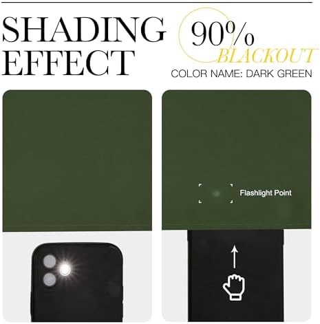 NICETOWN Dark Green Blackout Curtains - Image 4