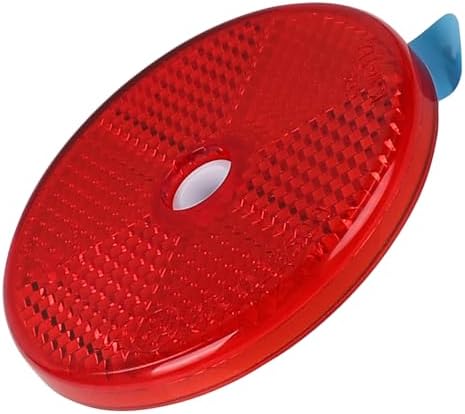 10 Pack Red Self Adhesive and Screw on Round Reflectors DOT - Image 4