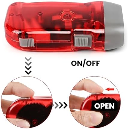 4 Pack Hand Crank Emergency Flashlight, No Battery Required, 3 LED Lights - Image 5