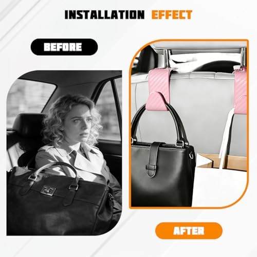 4PCS Car Seat Headrest Hook, Automotive Back Seat Storage Holder Hanger - Image 5