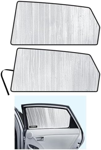 Rear Side 2nd Row Sunshade fits 2010-2015 Toyota Prius Hatchback by YelloProAutomotive