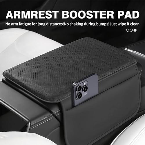 Car Armrest Cover for Car, Nappa Leather Center Console Armrest Pad - Image 2