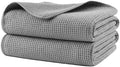 POLYTE 380 GSM Poly Blend Microfiber Quick Dry Waffle Bath Towel, 30x60 in by Polyte