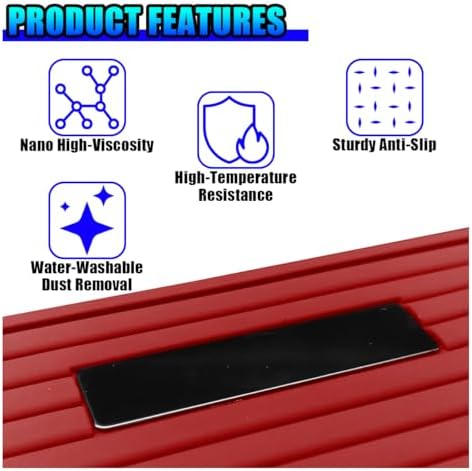 Craedli Car Dashboard Anti-Slip Mat, 11.81"×5.94" Waterproof PVC Phone Gripping - Image 6