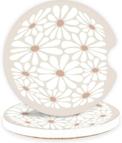 Ceramic Car Coasters – Absorbent Car Cup Holder Coaster Set by lethooly