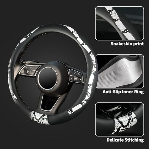 ZHOL Snake Skin Steering Wheel Cover - Image 4