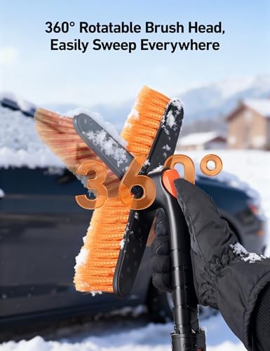 AstroAI 46" Extendable 2-in-1 Snow Brush & Ice Scrapers - Image 4