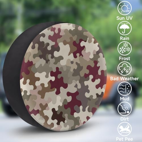 Camouflage Art Spare Tire Cover Dust-Proof Wheel Protector - Image 3