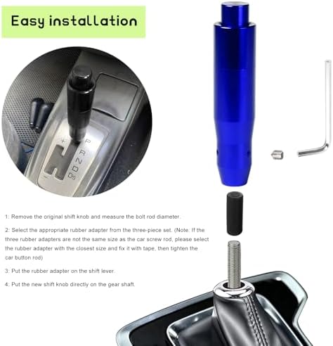 Automatic Shift Knob with Push Button, 5.7" Weighted Shifter Lever Handle Car - Image 5
