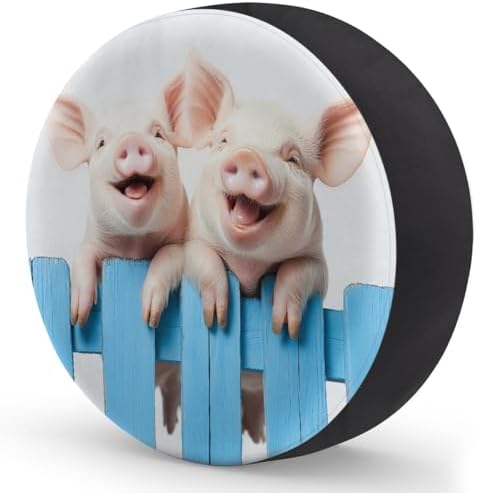 Spare Tire Cover for RV Trailer, Cute Animal Pig Waterproof Sun Leather Wheel - Image 2
