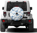 Cute Blue Whales Spare Tire Cover by Foruidea