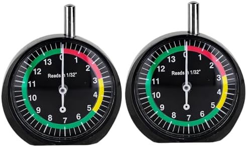 2pcs Tire Tread Depth Gauge, Professional Dial Type Tire Tread Depth Gauge by Unknown