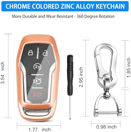 QBUC for Ford Key fob Cover, 4/5 Buttons Smart Key - Image 3