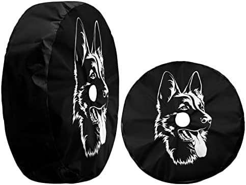 Black German Shepherd Spare Tire Cover - Image 3