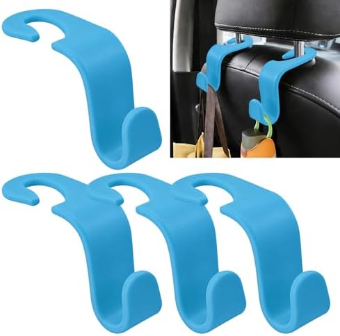 4PCS Car Seat Headrest Hooks, Car Purse Hook, Seat Back Organizer Storage by Unknown