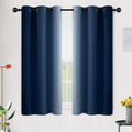 SimpleHome Ombre Blue to Grey White Curtains by SimpleHome