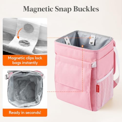 Lifewit Car Trash Can with Lid, Garbage Bag Hanging, Trash Bin, 2 Gallon - Image 4