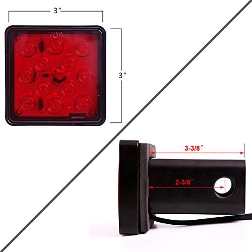 CZC AUTO Red Trailer Hitch Cover - Image 3