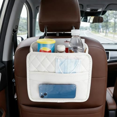 Car Seat Back Organizer, Leather Automotive Backseat Hanging Storage Pocket - Image 5