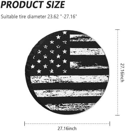 14" Spare Tire Covers for Tire, USA Flag Trailer Spare Tire Cover for - Image 2
