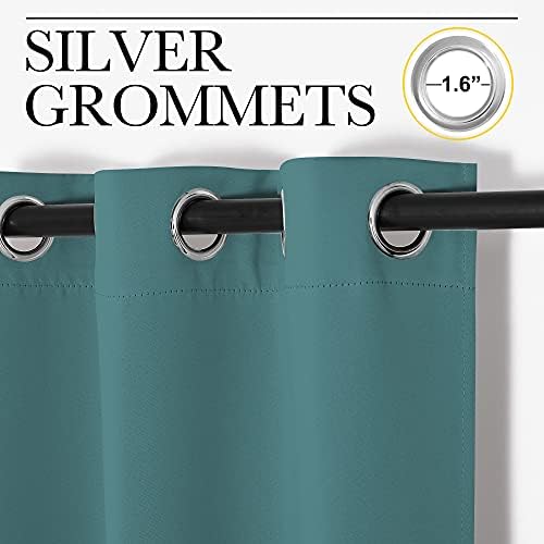 NICETOWN Sea Teal Blackout Curtains - Image 2