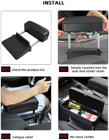 Car Console Armrest Box Arm Rest Height Adjustable Comfort Elbow Pad Universal - Image 3