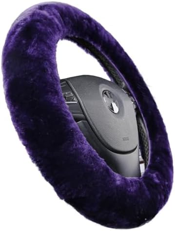 OGLAND Fuzzy Sheepskin Car Steering Wheel Cover by OGLAND