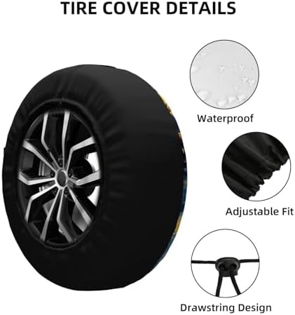 Cat Spare Tire Cover Waterproof Wheel Cover 15 Inch Universal Fit - Image 5