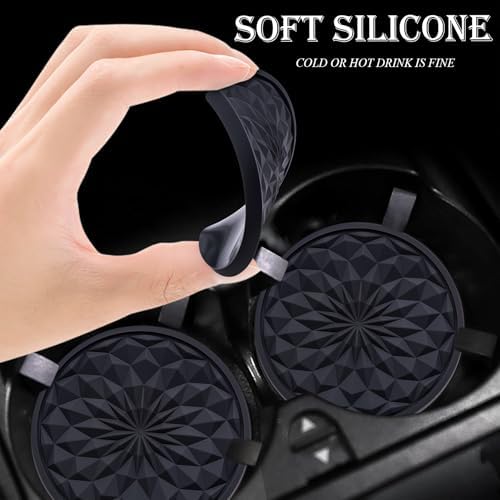 4 Pack Silicone Car Cup Holder Coaster – 2.75 Inch Non-Slip Drink Mat, - Image 4