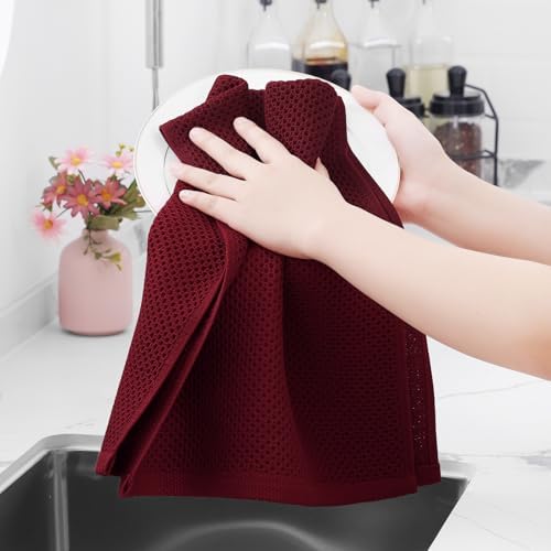 Homaxy 100% Cotton Waffle Weave Kitchen Dish Towels 8-Pack - Image 4