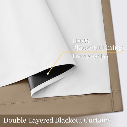 Yakamok Khaki Blackout Curtains 63 Inches Long - Image 4