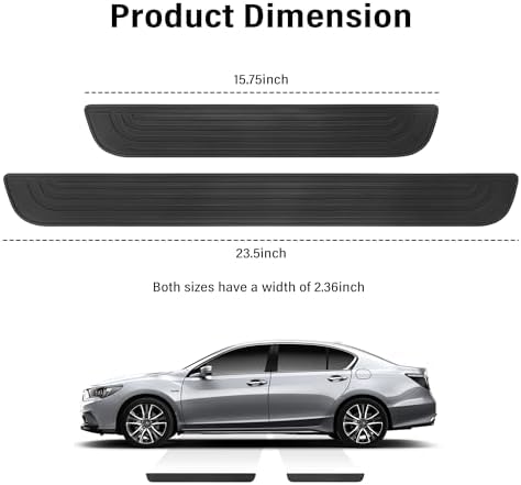 4PCS Car Door Sill Protector, Anti-Scratch & Waterproof Car Door Sills Scratch - Image 2