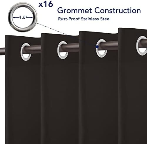 PureFit Outdoor Curtains for Patio Waterproof Weatherproof Outside Curtains - Image 4